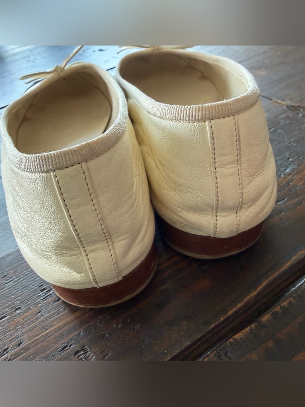Chanel Interlocking CC Logo Lambskin Ballet Flats Size IT 39.5 - Picture 5 of 16